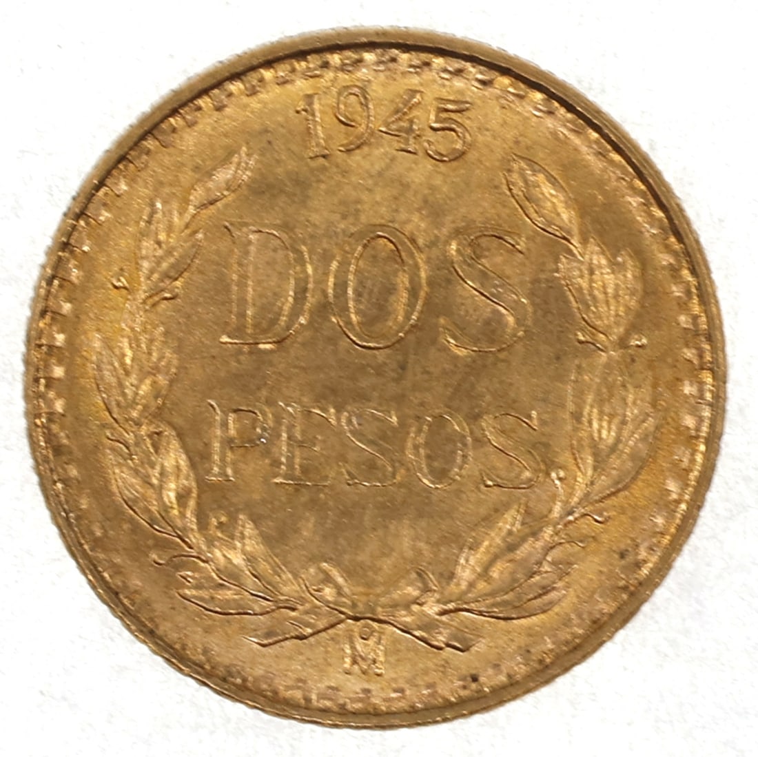 1945 MEXICAN 90% GOLD DOS PESOS COIN MS: 1945 MEXICAN 90% GOLD DOS PESOS COIN MS 1945 Mexican 90% gold Dos Pesos coin, MS. IMPORTANT NOTE - PLEASE READ: REGARDING OUR IN-HOUSE SHIPPING & INVOICING Shipping: Auctioneers no longer have t