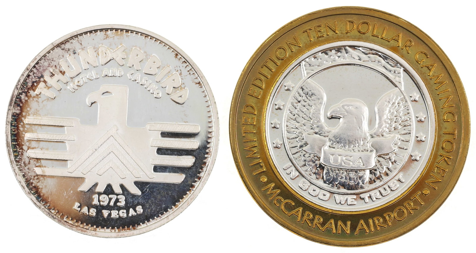 FINE SILVER 1 OZ COMMEMORATIVE GAMING TOKEN ROUNDS (1 of 5)