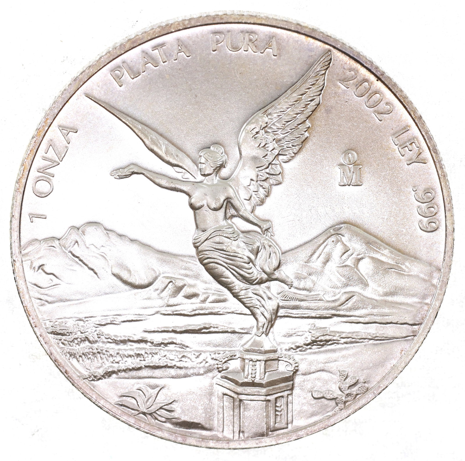 2002 MEXICAN SILVER 1 OZT BULLION ROUND (1 of 2)