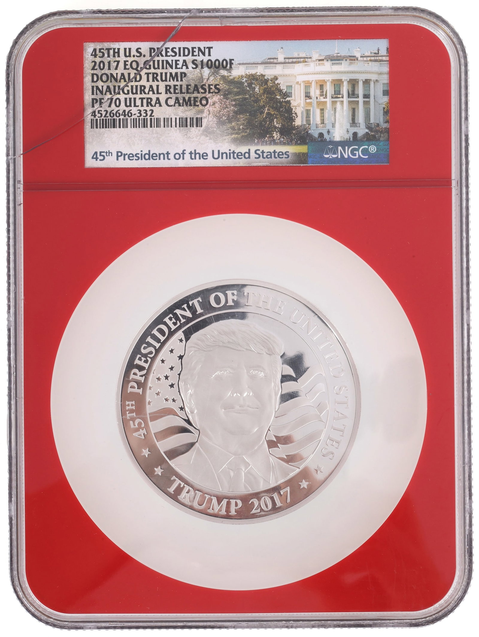 2017 EQ. GUINEA SILVER 1000 FRANCO 1 OZT COIN NGC PF 70 (1 of 3)