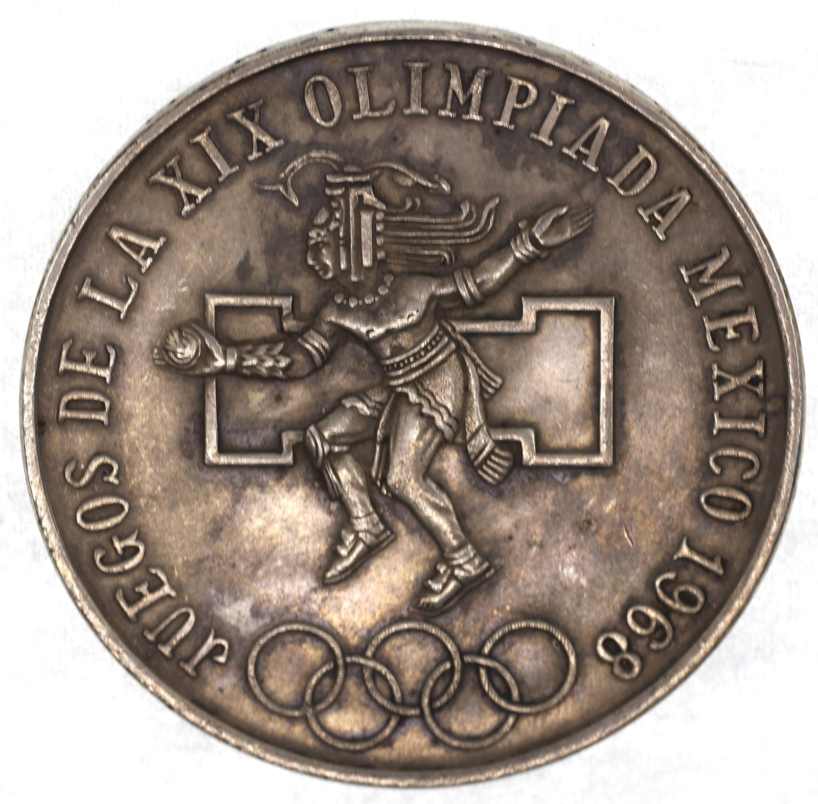 1968 MEXICAN SILVER OLYMPIC COMMEMORATIVE 25 PESOS COIN (1 of 2)