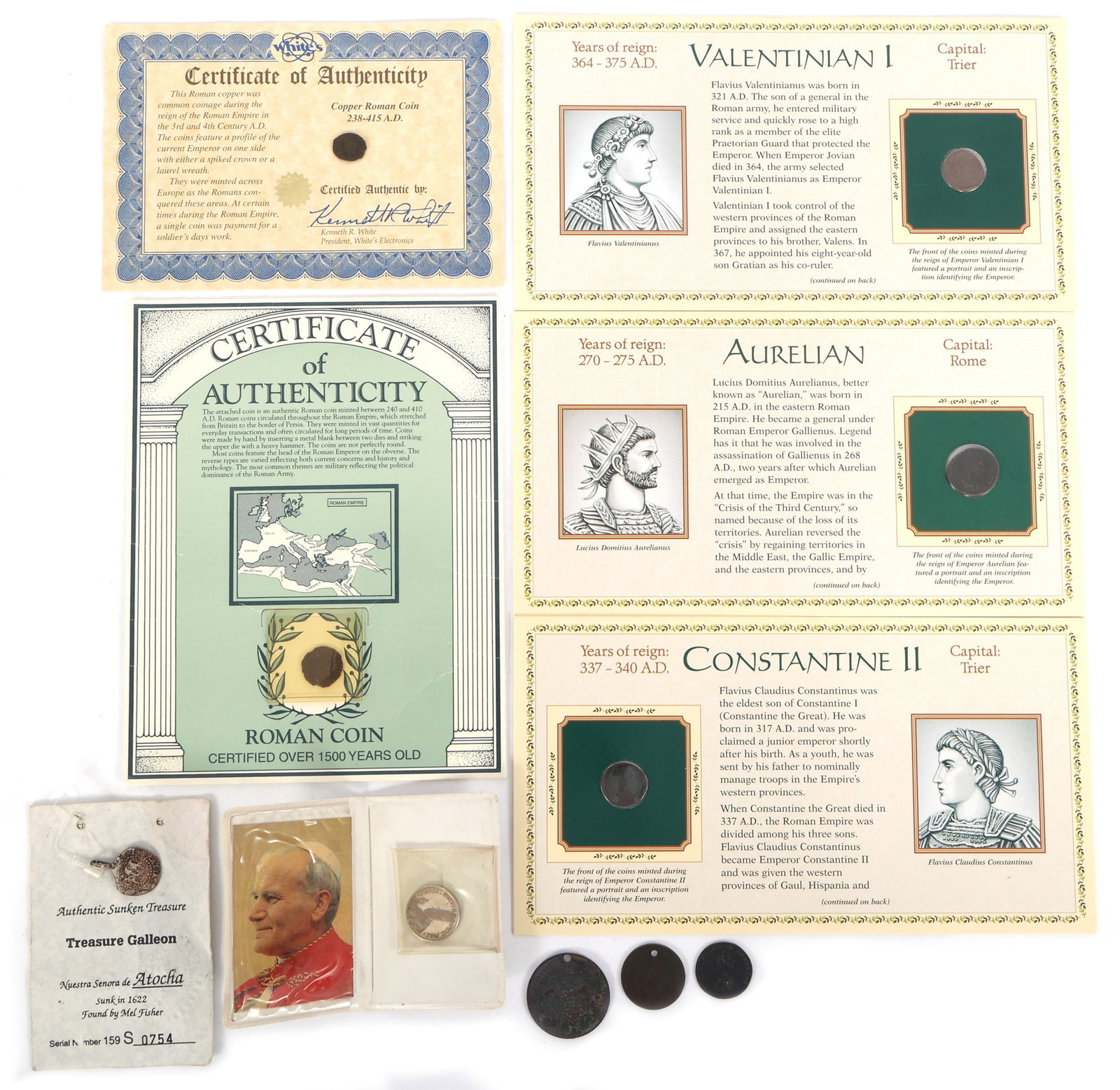 WORLD COINS - ROMAN, ATOCHA, VATICAN, SPANISH, PRUSSIAN (1 of 13)