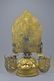 A large Chinese gilt bronze shrine of Buddha and two - 3