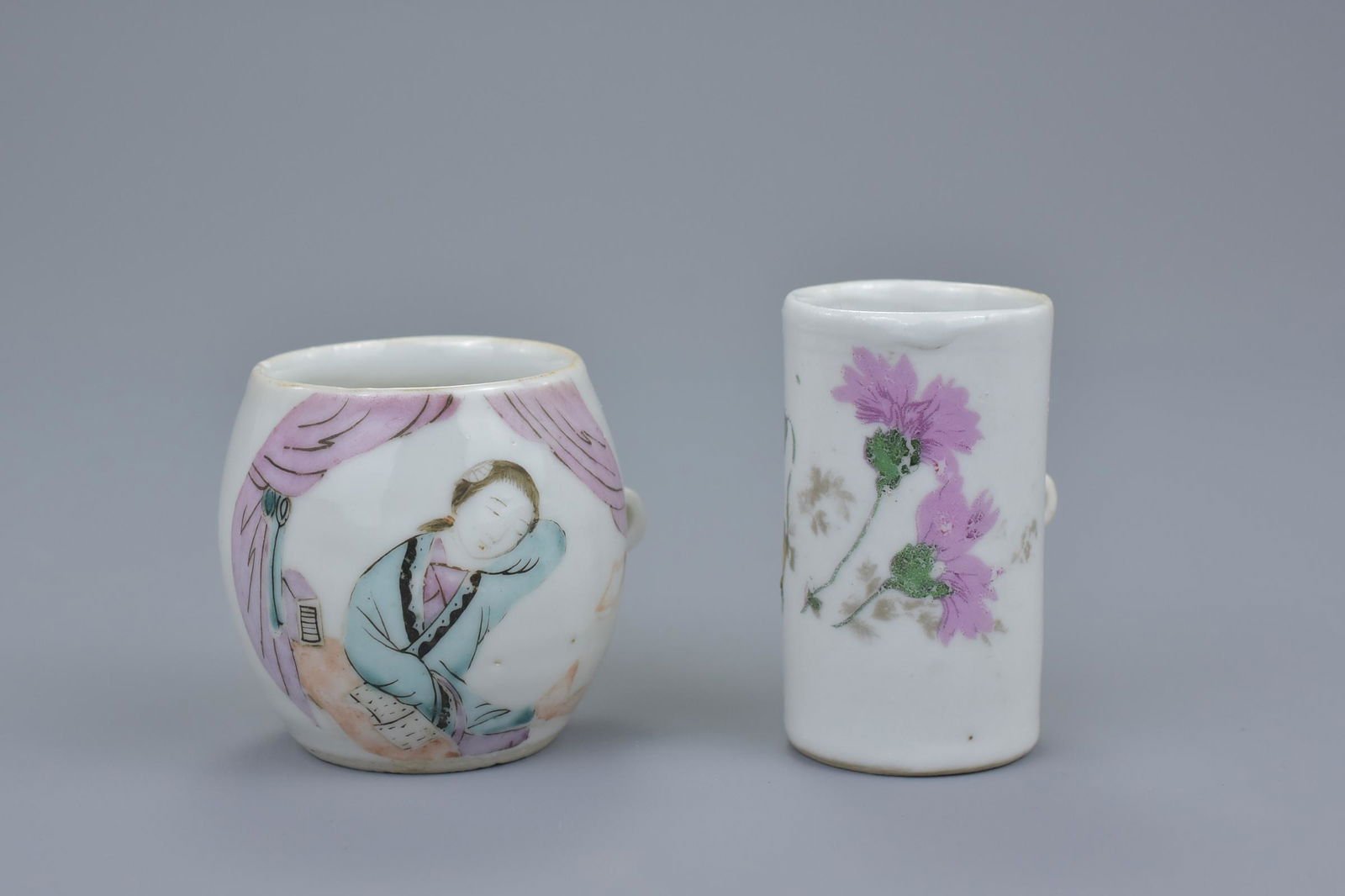 Two Chinese 19/20th Century Famille Rose porcelain bird (1 of 5)