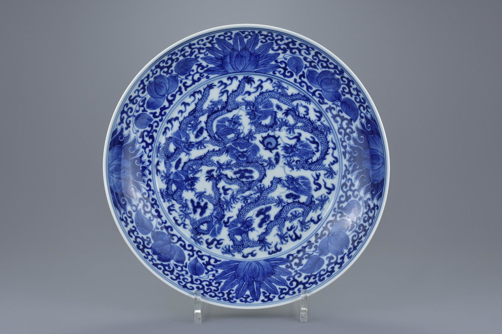 A Chinese late 19th century blue and white porcelain (1 of 5)