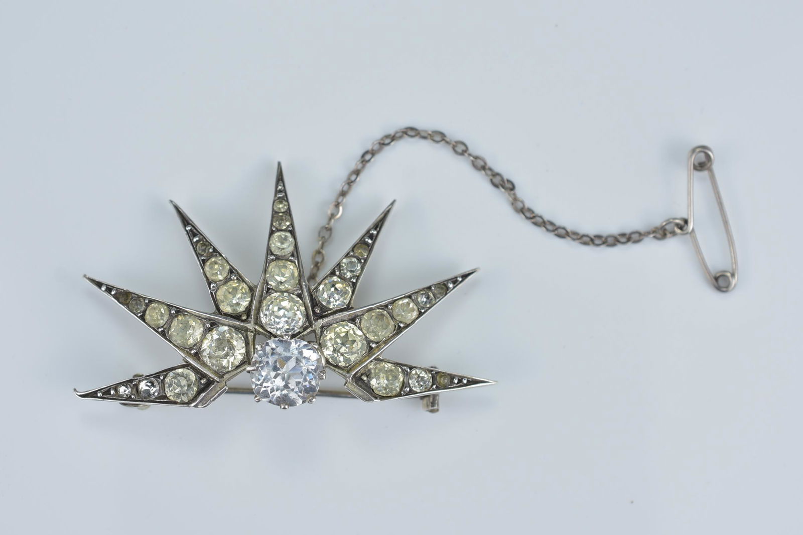 An antique English Victorian Paste half starburst (1 of 2)