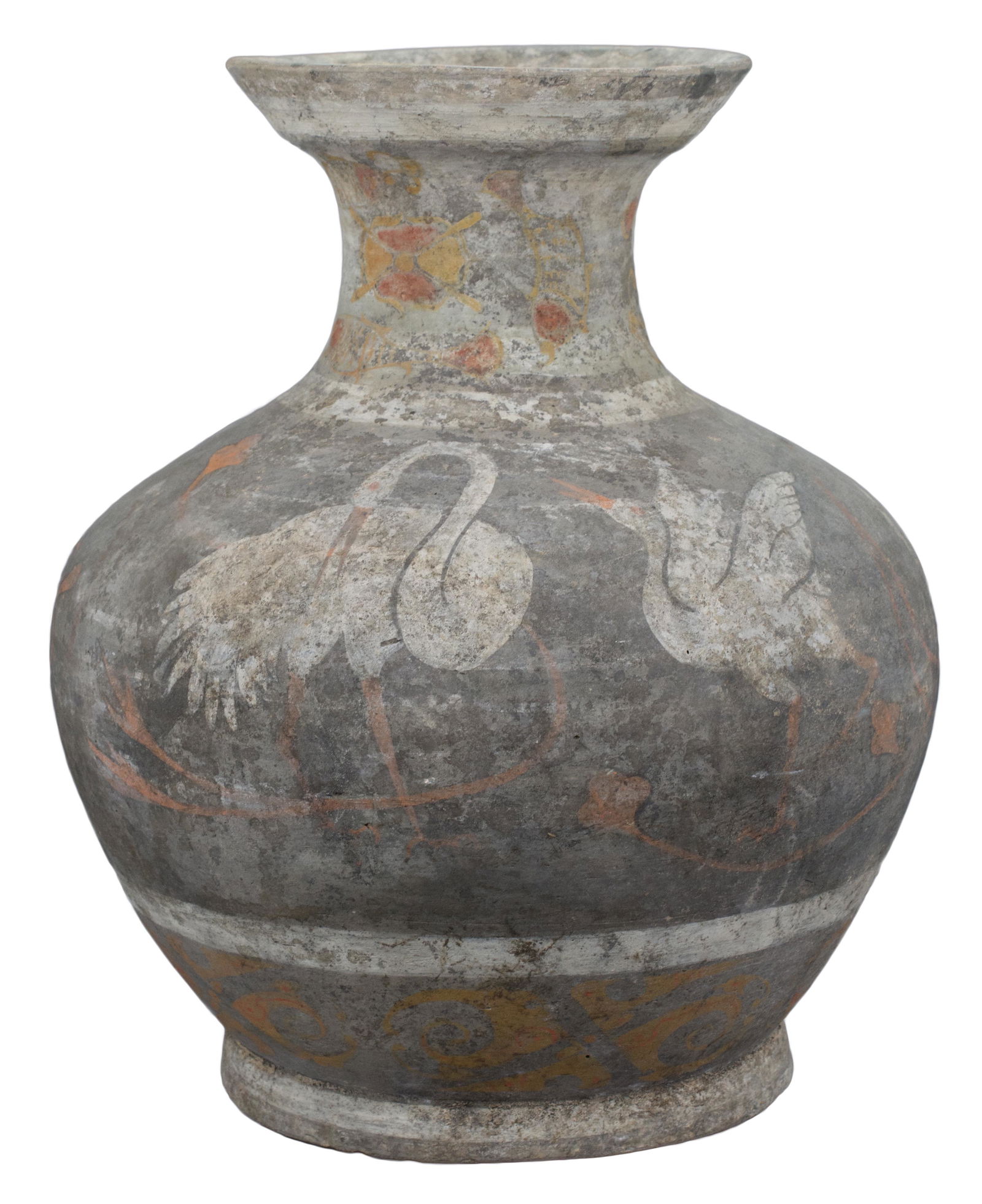 A Large & Rare Chinese Han Dynasty Painted Pottery Hu (1 of 10)