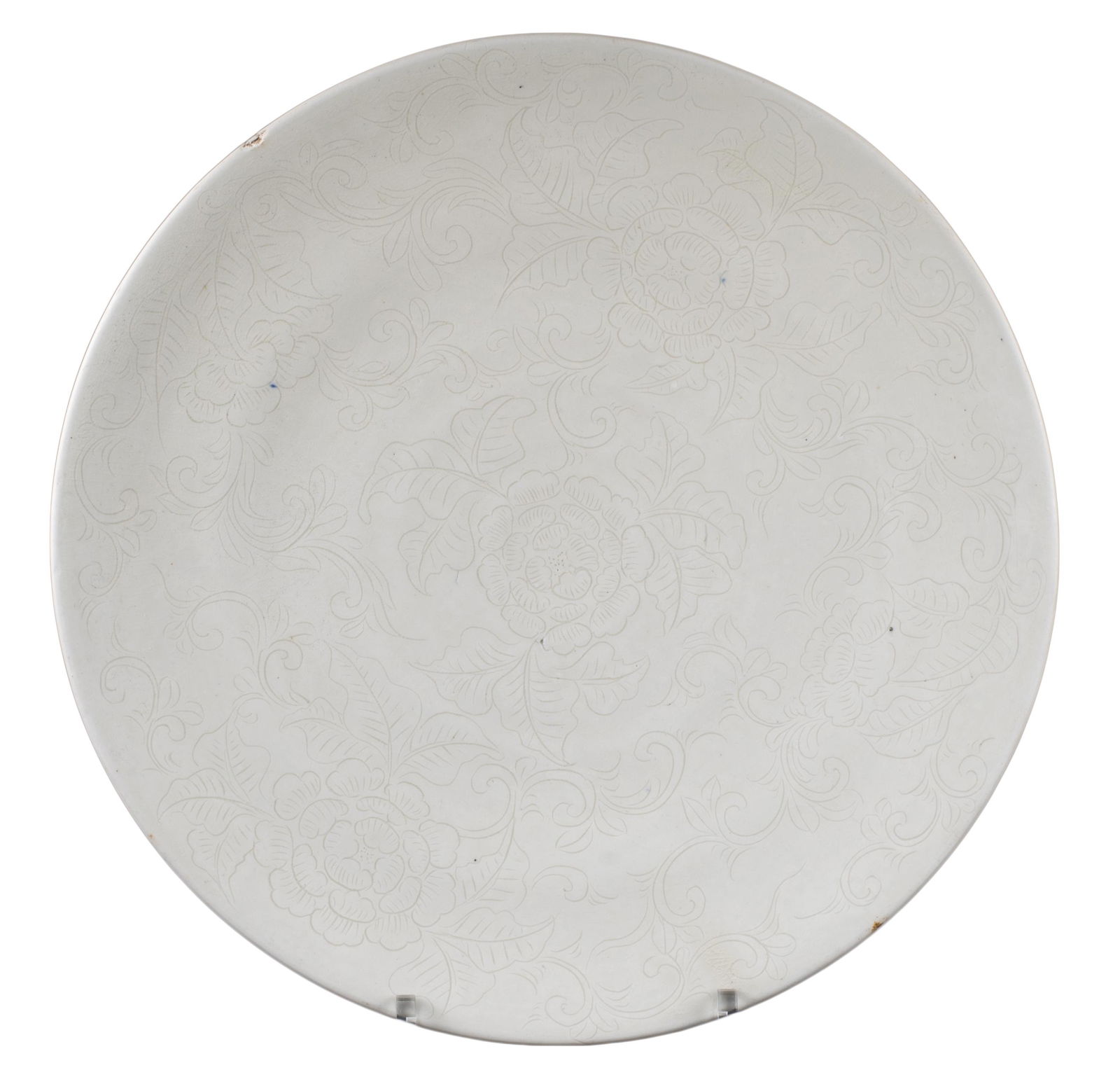 LARGE CHINESE BLANC DE CHINE PORCELAIN DISH, LATE MING (1 of 8)