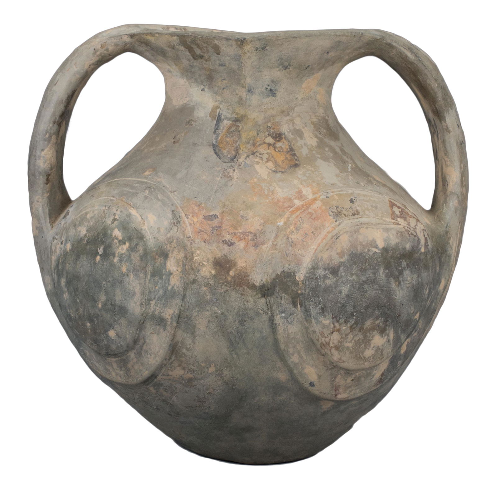 LARGE CHINESE HAN DYNASTY GREY POTTERY AMPHORA (1 of 7)