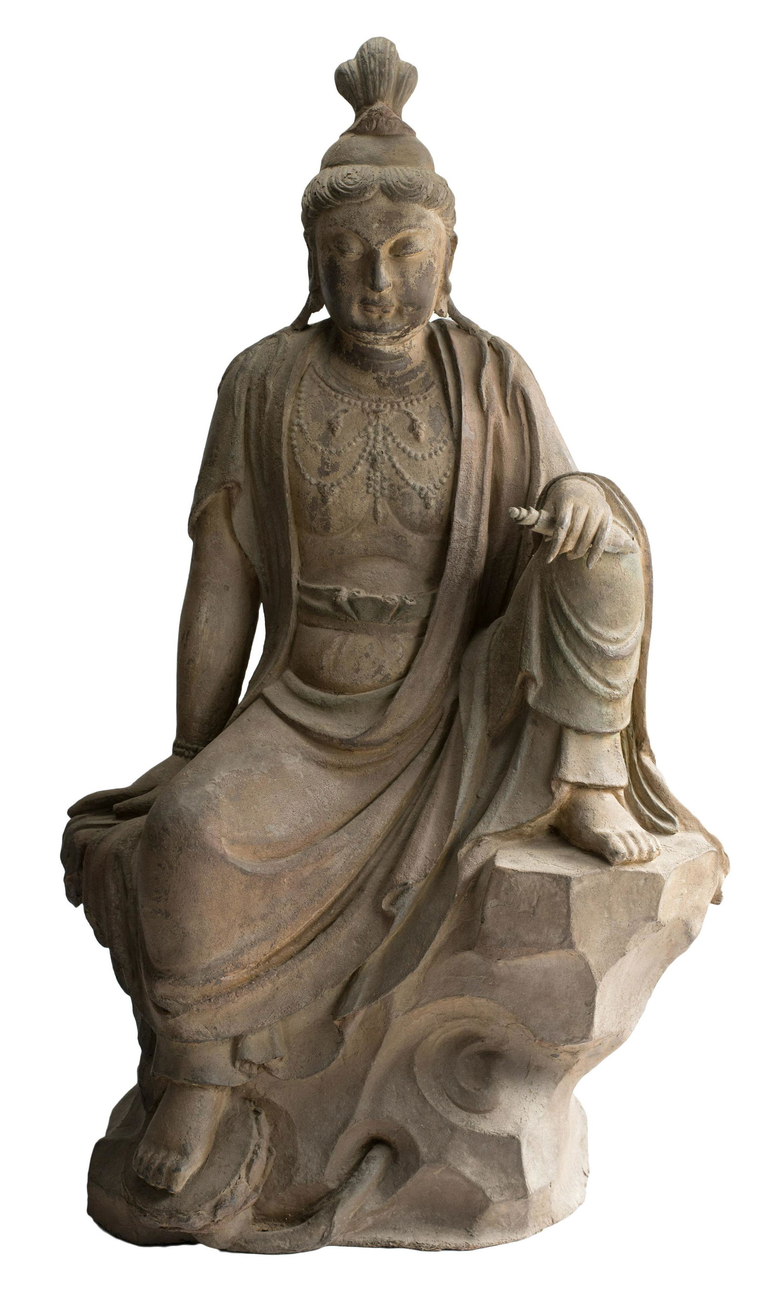 VERY LARGE CHINESE LACQUER FIGURE OF BODHISATTVA (1 of 7)