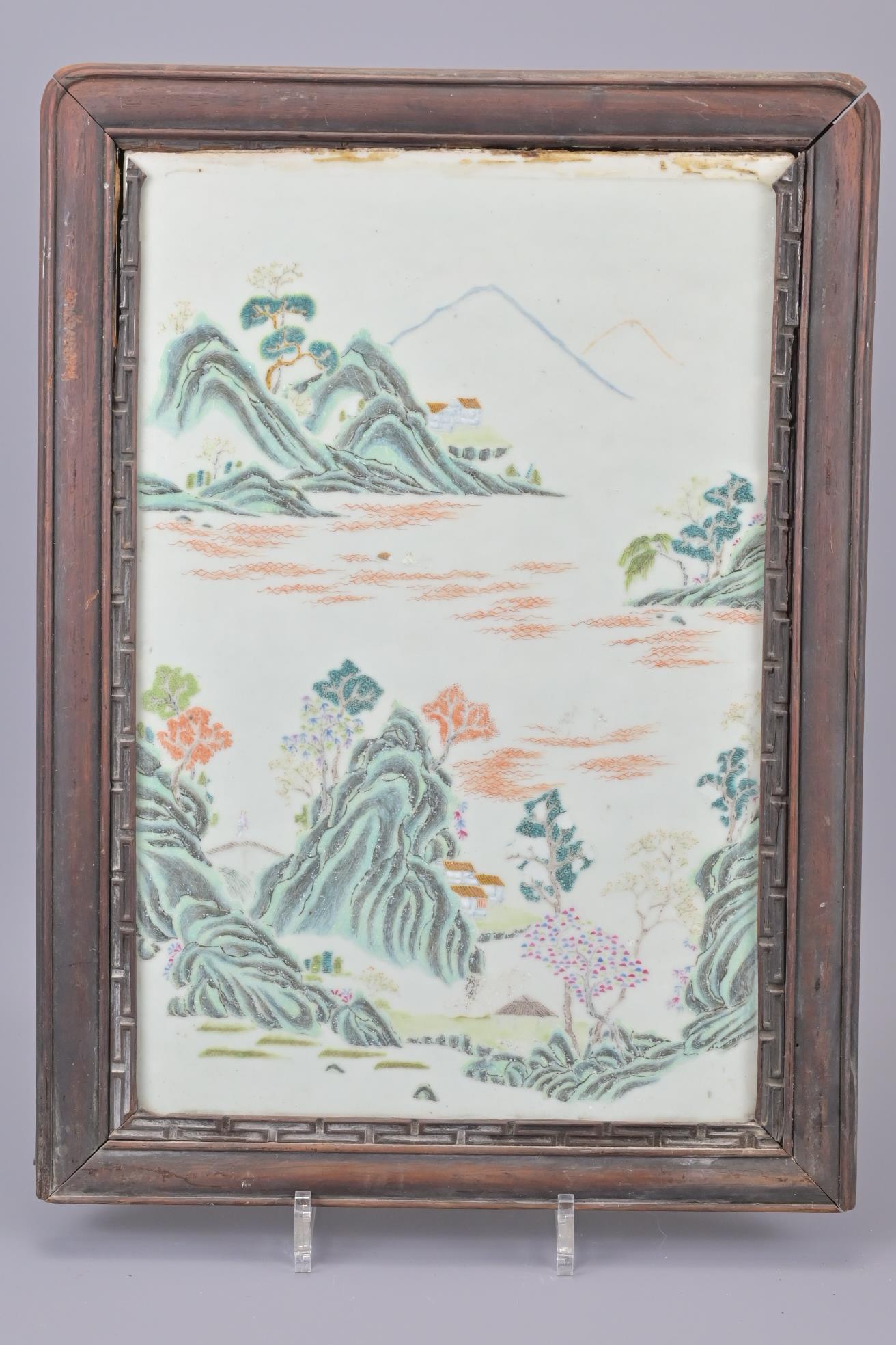 A late 19th/early 20th century chinese porcelain plaque (1 of 2)