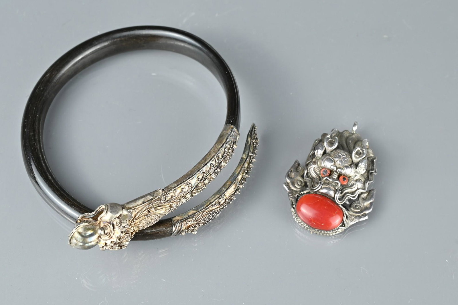 A straits Chinese Peranakan dragon bangle in shell and (1 of 5)