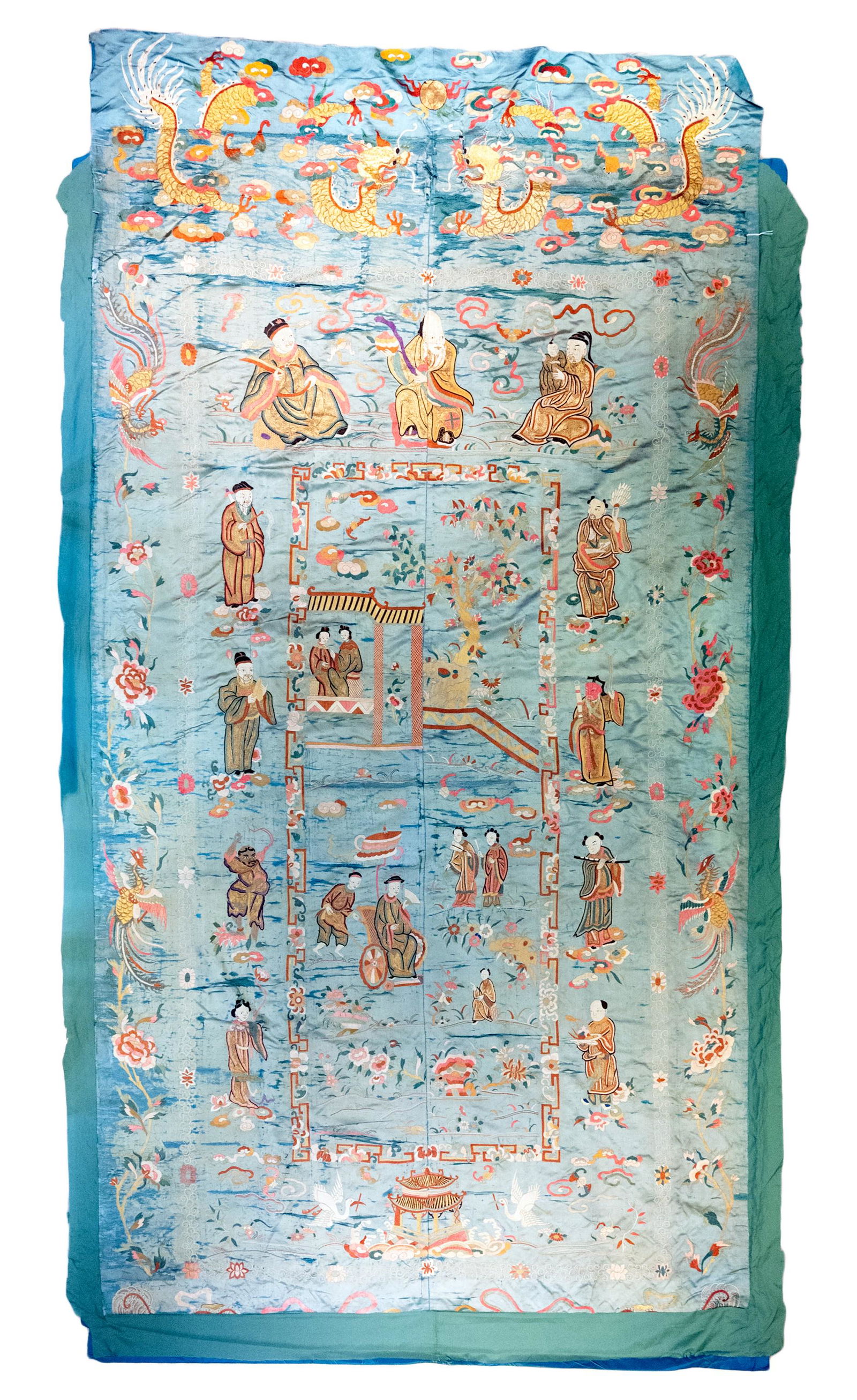 An extremely large Chinese Qing dynasty embroidered (1 of 9)