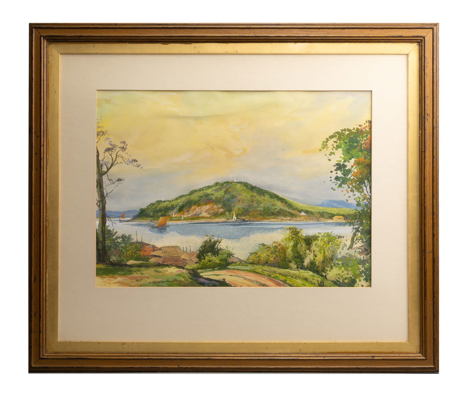 20TH CENTURY BURMESE SCHOOL GOUACHE & WATERCOLOUR. (1 of 3)