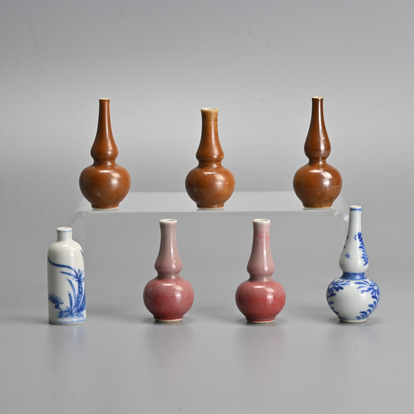 A GROUP OF CHINESE MINIATURE PORCELAIN VASES. (1 of 14)