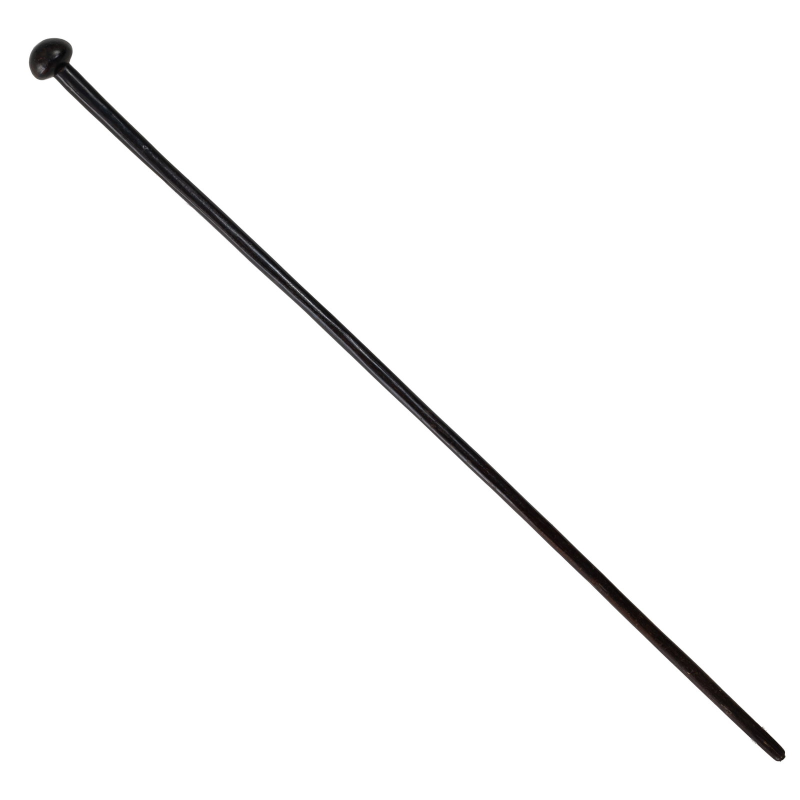 A SOUTH AFRICAN HARDWOOD KNOBKERRIE, ZULU / XHOSA, EARLY 20TH CENTURY OR EARLIER.: A SOUTH AFRICAN HARDWOOD KNOBKERRIE, ZULU / XHOSA, EARLY 20TH CENTURY OR EARLIER. Carved from a single section of wood, notably as a symbol of authority with a slender cylindrical wooden shaft taperin