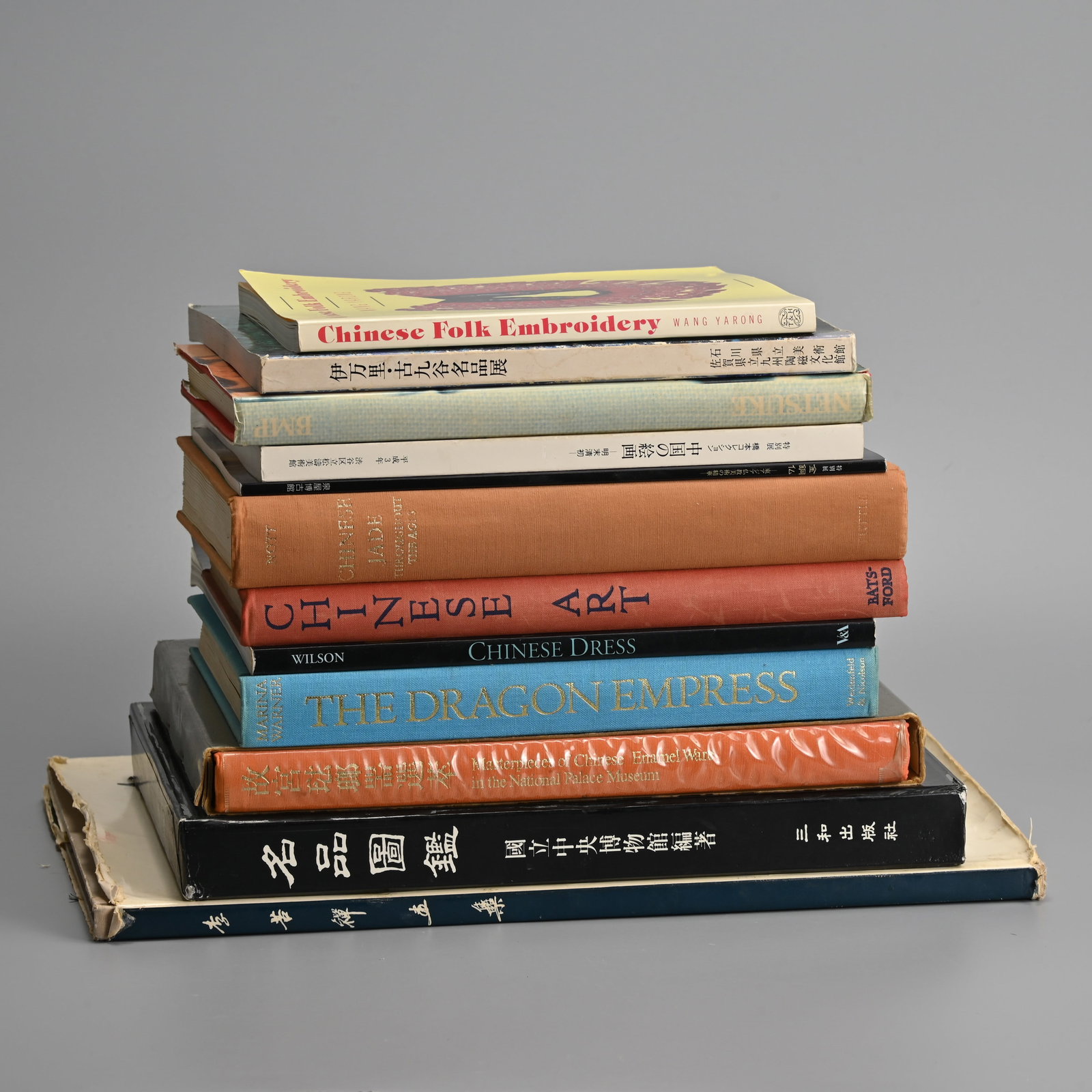 A MIXED GROUP OF REFERENCE BOOKS ON CHINESE ART, JADE, TEXTILES, PAINTINGS, JAPANESE NETSUKE, KOREAN (1 of 8)