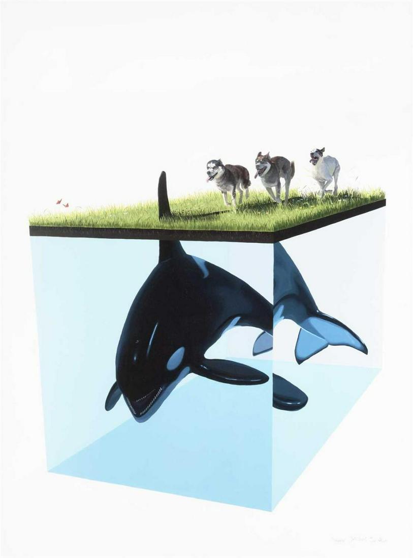 Josh Keyes (American b.1969), 'Thunder', 2008: Josh Keyes (American b.1969), 'Thunder', 2008, archival giclee on 308 gm Hahnemuhle Velvet Paper, signed, titled, dated and numbered from an edition of 100 in pencil, published by Limited Addiction Pu