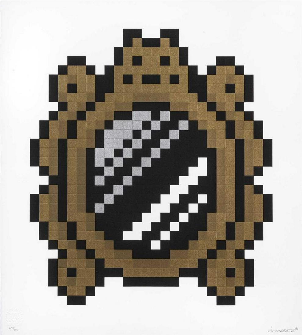 Invader (French b.1969), 'Versailles (Black)', 2018 (1 of 1)