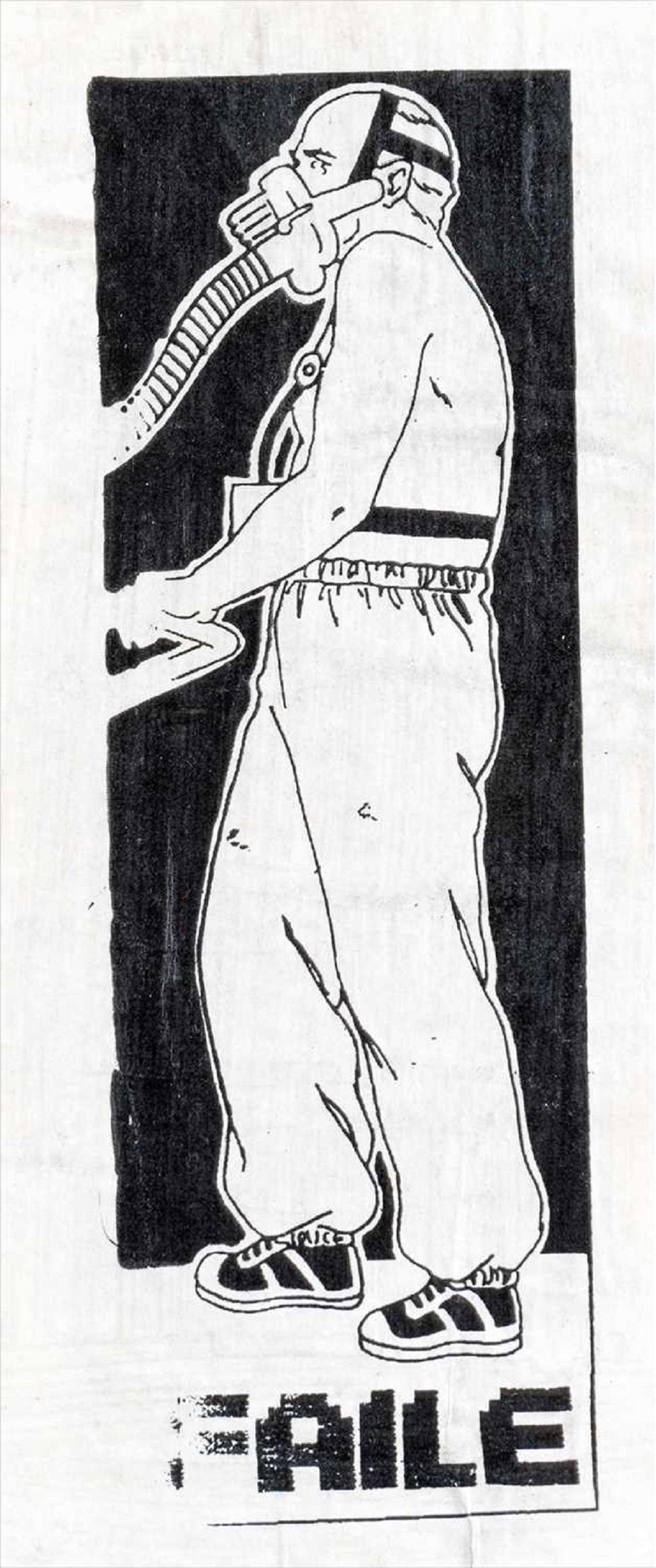 Faile (Collaboration), untitled, 2003: Faile (Collaboration), untitled, 2003, original paste up; sheet: 23 x 10.5cm