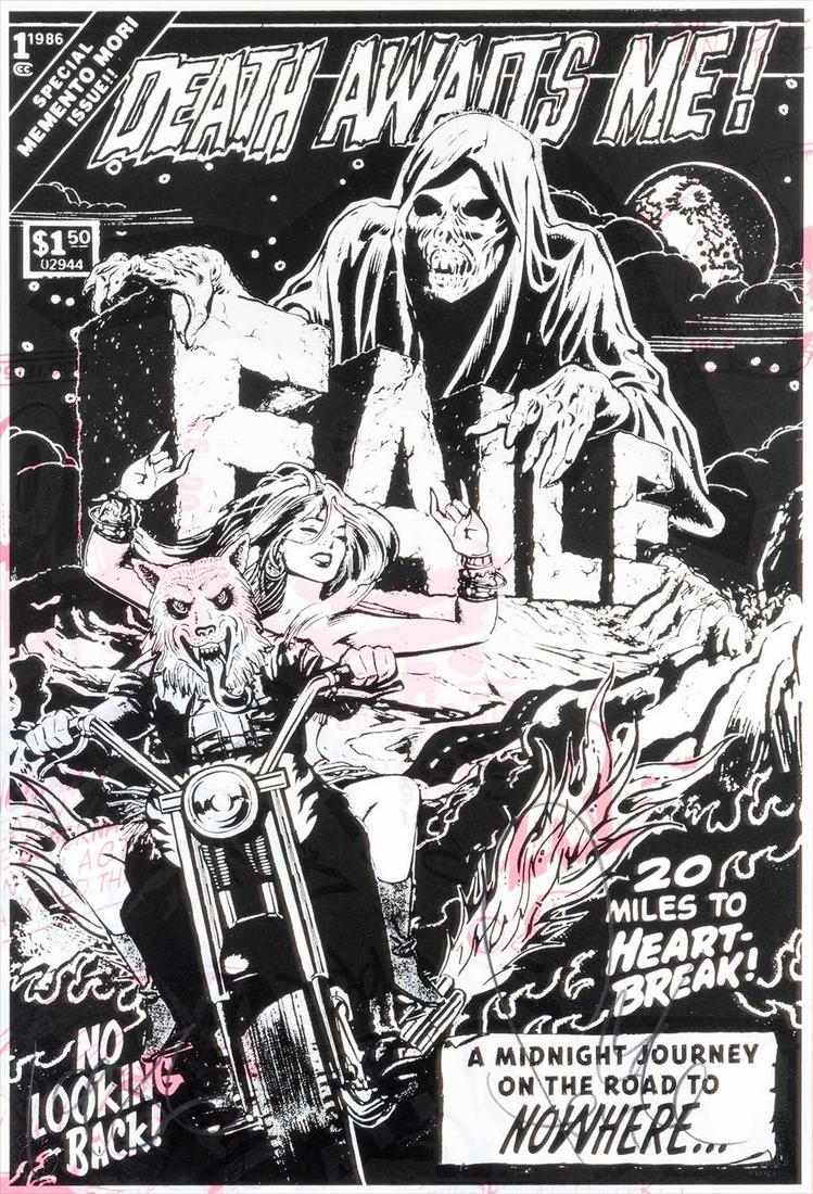 Faile (Collaboration), ‘Memento Mori’, 2006: Faile (Collaboration) , ‘Memento Mori ’, 2006, screen print on archival paper, signed in pencil front, numbered from an edition of 175 in pencil verso, published by Pictures on Walls; shee