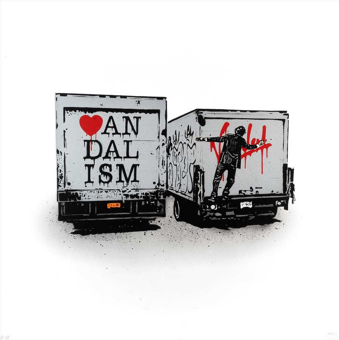 Nick Walker (British b.1969), 'Vandalism Truck: Nick Walker (British b.1969), 'Vandalism Truck (Silver)', 2015, screen print in colours on wove paper, signed and numbered from an edition of 3 PPs in pencil, outside of the main edition of 30, publis