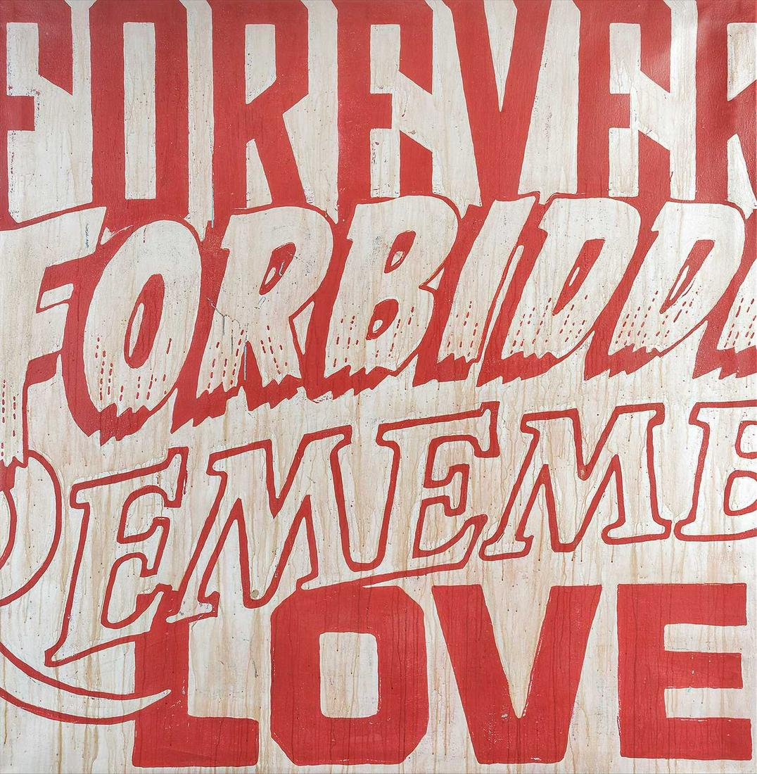 Faile (Collaboration), 'Remember Love', 2006, unique: Faile (Collaboration), 'Remember Love', 2006, unique, acrylic and mixed media on canvas, signed and dated to the canvas verso; canvas: 183 x 175cm