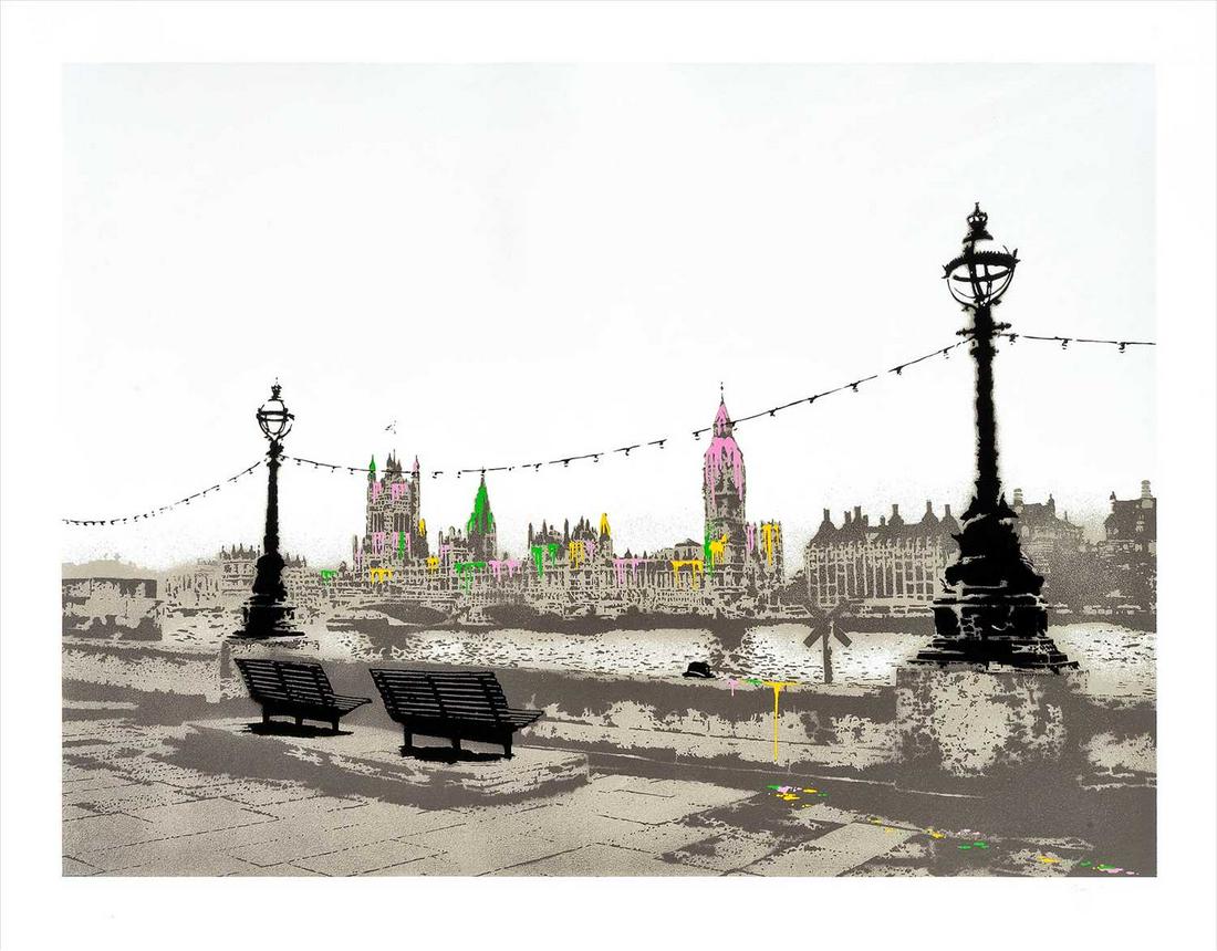 Nick Walker (British b.1969), 'The Morning After:: Nick Walker (British b.1969), 'The Morning After: London', 2007, screen print in colours on wove paper, singed and numbered from an edition of 100 in pencil, published by Black Rat Press; sheet: 95.5