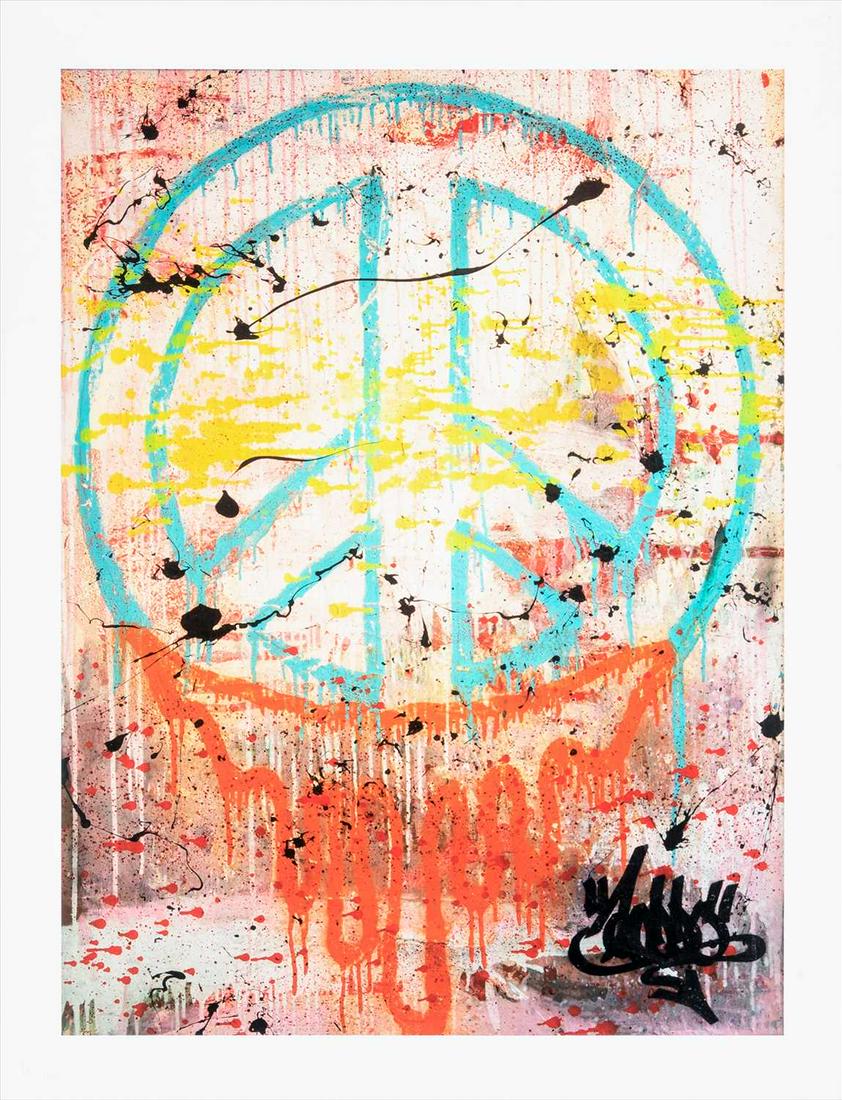 ROBBO (British 1969-2014), 'Dirty Piece': ROBBO (British 1969-2014), 'Dirty Piece', giclee print on 308 gsm Hahnemuhle paper, numbered from an edition of 50 in pencil, published by Pure Evil Gallery; sheet: 70 x 60cm ARR