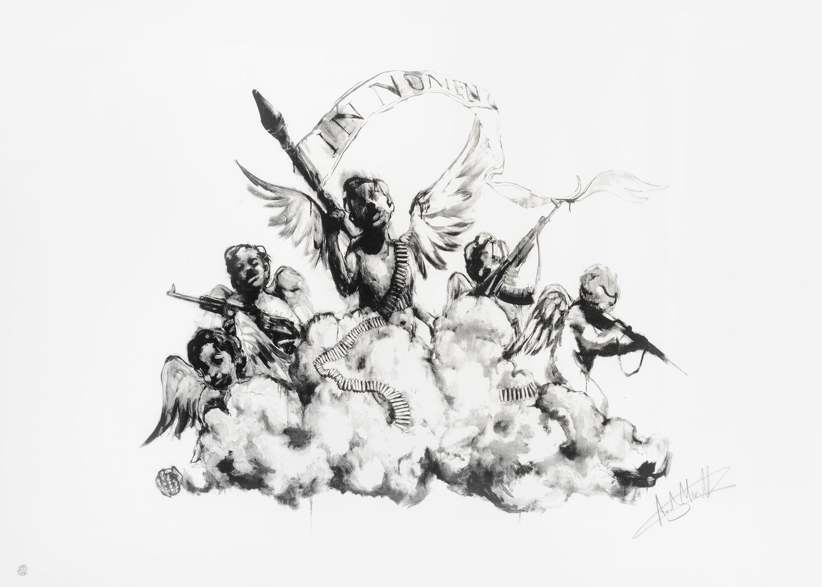Antony Micallef (British 1975-), 'Judgement Day', 2006: Anthony Micallef (British 1975-), 'Judgement Day', 2006, screen print on wove paper, signed and numbered from an edition of 500 in pencil, published by Pictures On Walls; sheet: 76 x 114cm ARR