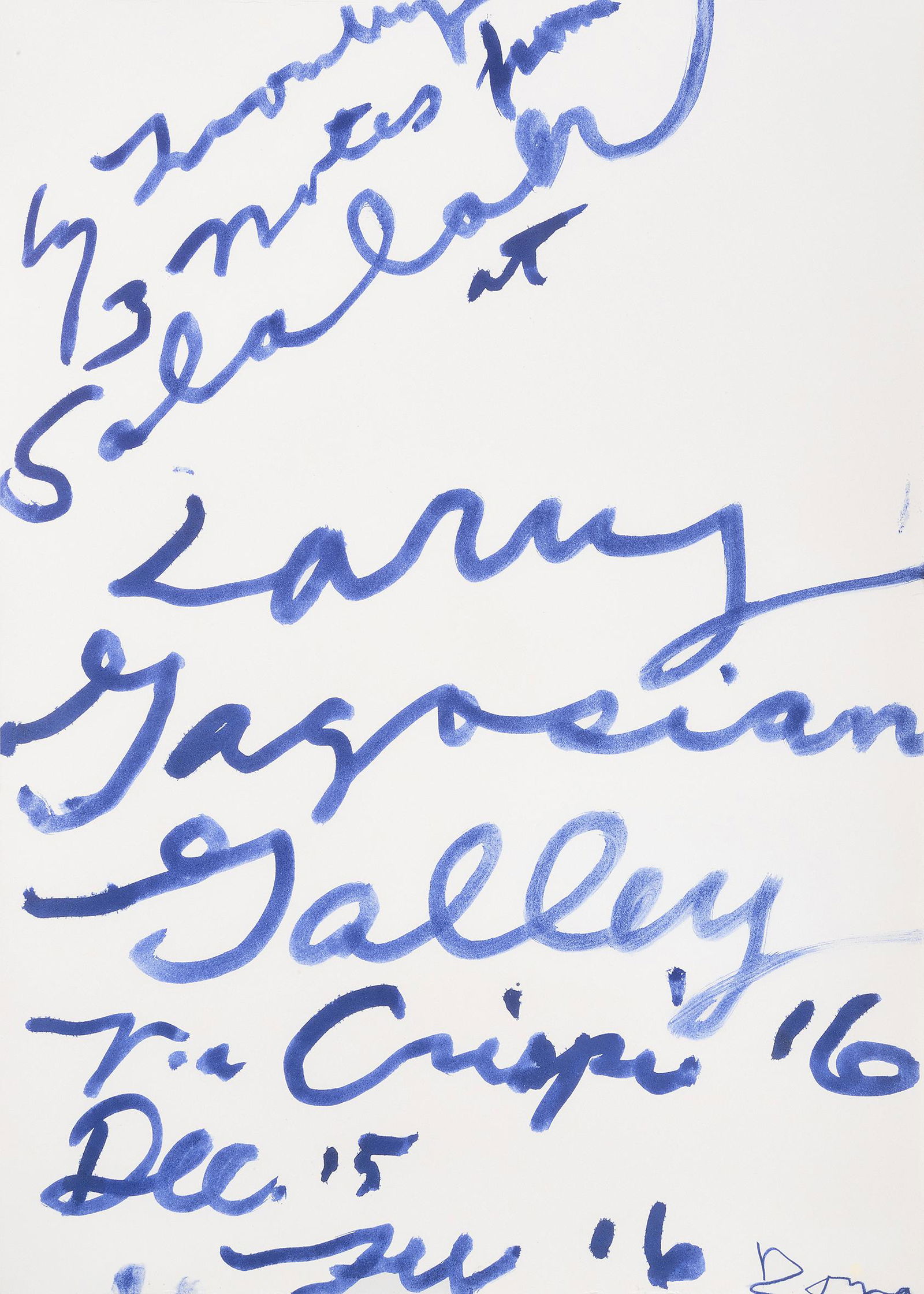Cy Twombly (American 1928-2011), 'Three Notes from (1 of 1)