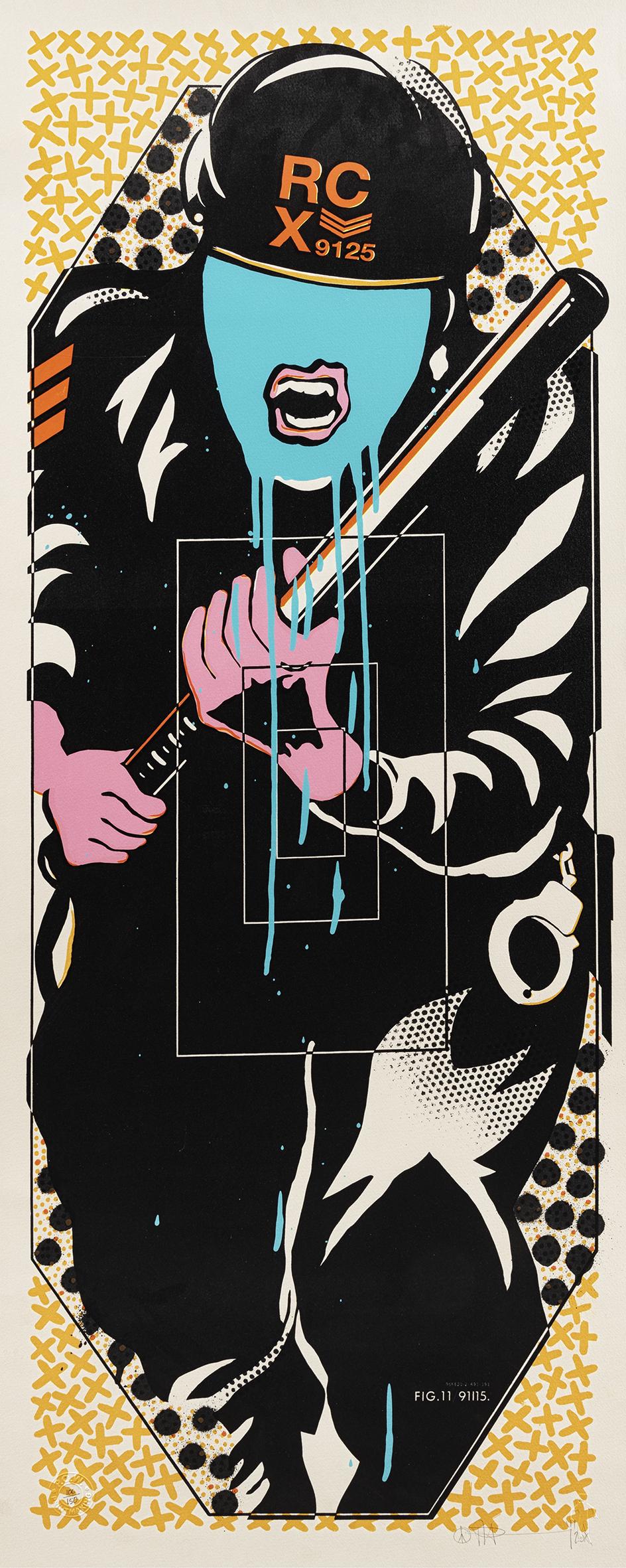 Paul Insect (British 1970-), 'Target No.11 RC1', 2010: Paul Insect (British 1970-), 'Target No.11 RC1', 2010, screenprint in colours on 250gsm Somerset Newsprint, signed and numbered from an edition of 150, published by Pictures On Walls; sheet: 105 x 42c