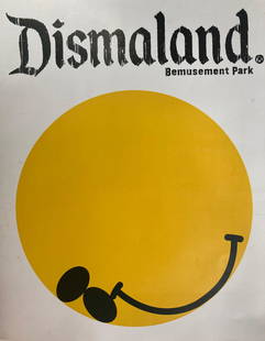 Banksy (British 1974-), '20 Pieces of Mixed Ephemera: Banksy (British 1974-), 'Pieces of mixed ephemera from Dismaland': 1 Banksy official Cinderella Blank in genuine Dismaland gold holder with Castle logo 1 Dismaland Souvenir Book 1 Dismaland program /