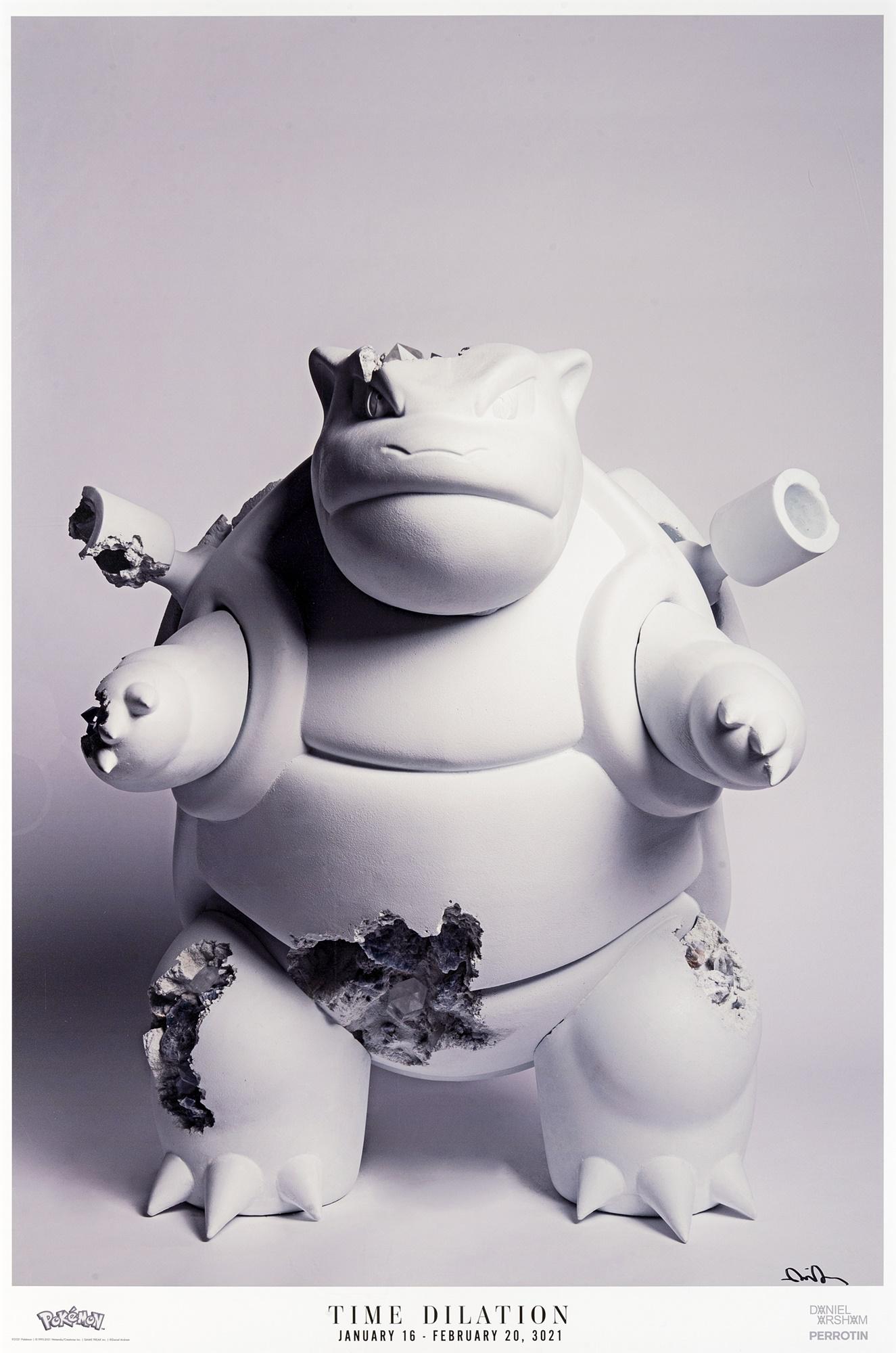 Daniel Arsham (American 1980-), 'Blue Calcite: Daniel Arsham (American 1980-), 'Blue Calcite Crystallized Blastoise Poster', 2021, offset lithograph, signed in pen, from an unnumbered edition of 150; sheet: 70.6 x 100cm