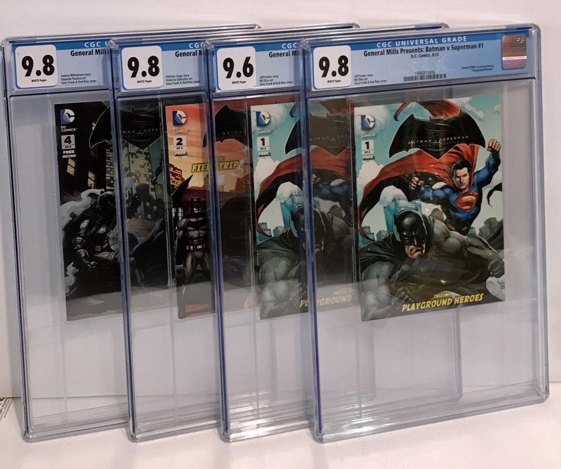 (4) "General Mills Batman vs. Superman" Comics CGC (1 of 1)