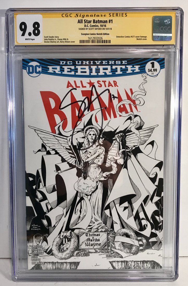 Scott Snyder signed All Star Batman Comic CGC (1 of 1)
