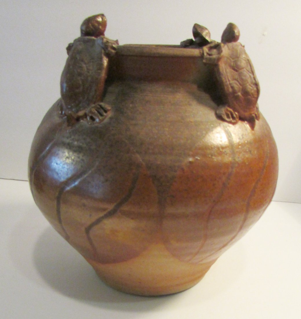 Suzanne Kent Chester County PA Pottery Turtle Vase (1 of 3)