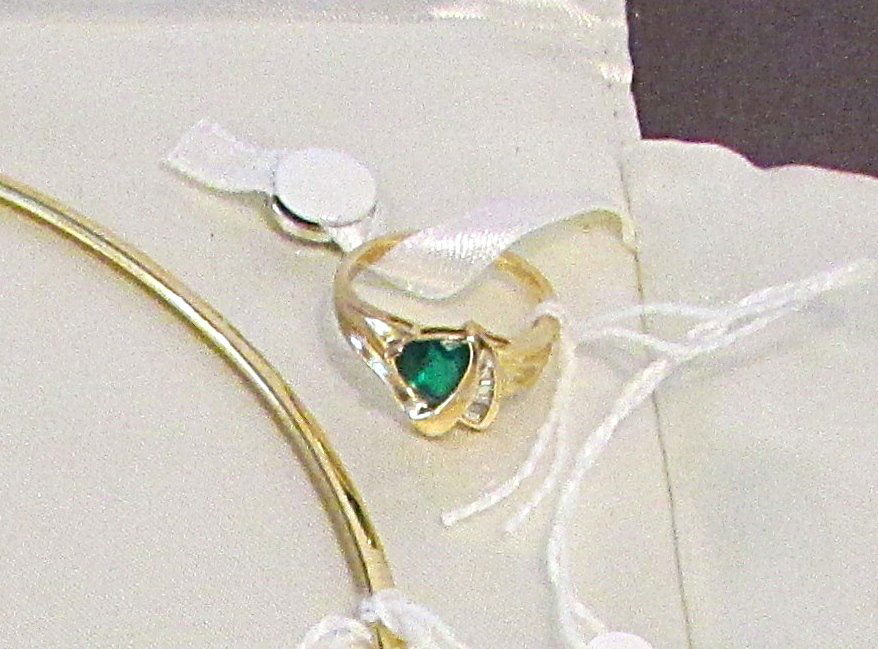 14K Yellow Gold Emerald & Diamond Set (1 of 4)