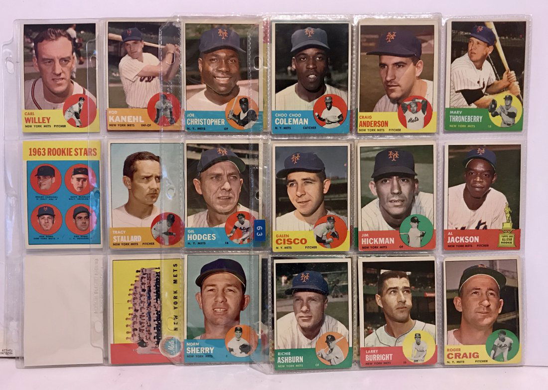1963 Topps New York Mets Team Set w/ Rookie Cards (1 of 5)