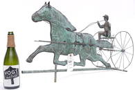 Rustic figural iron weathervane