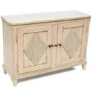 Farmhouse-style distressed painted 2-door buffet