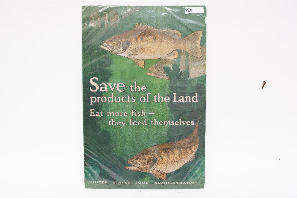 WWI-era propaganda poster, 30 x 20": 30 tall x 20 wide