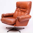 Vintage leather upholstered armchair