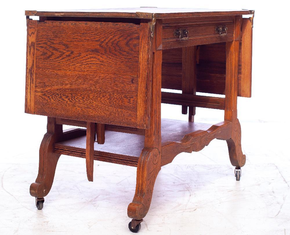 Modern drop leaf wine cart: 33' tall x 69' long x 24' wide