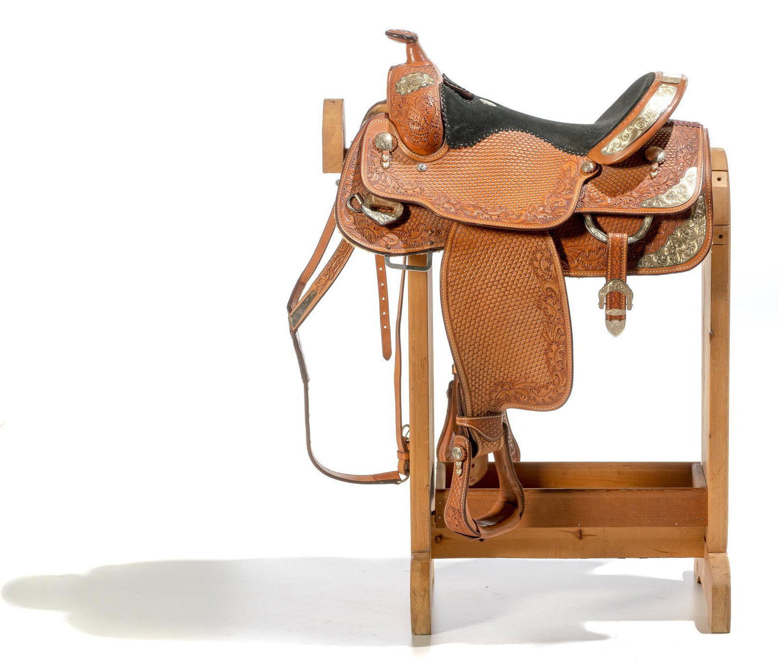 G. Harvey Estate, longhorn show saddle: Longhorn show saddle Provenance: The Estate of G. Harvey