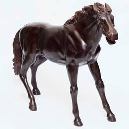 Monumental decorative bronze horse