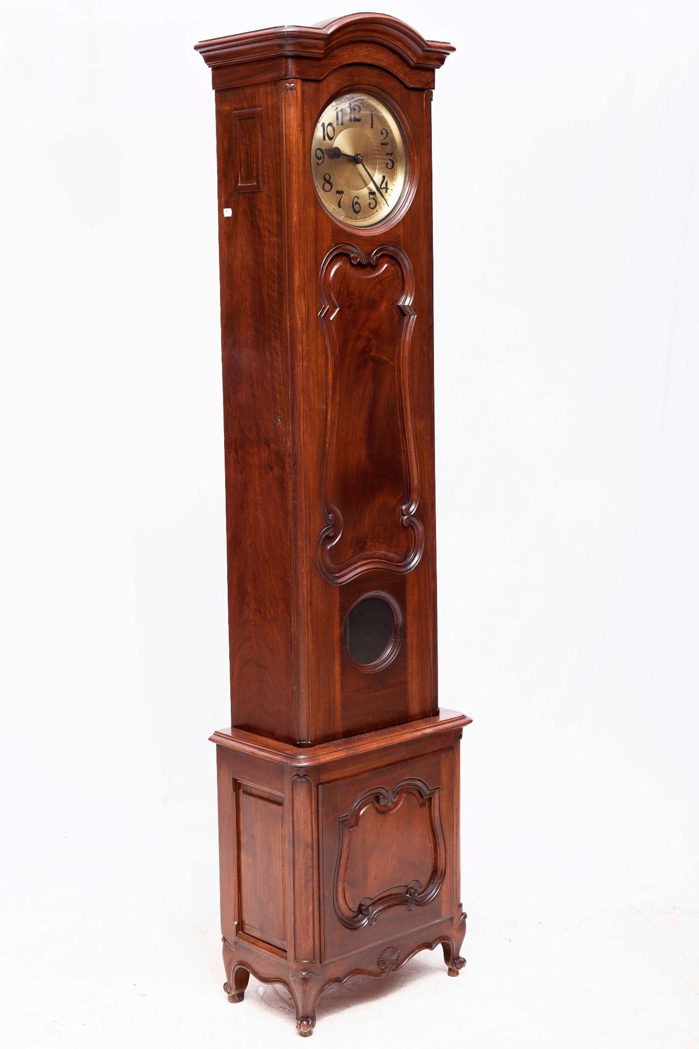 Louis XV style walnut grandfather clock (1 of 3)