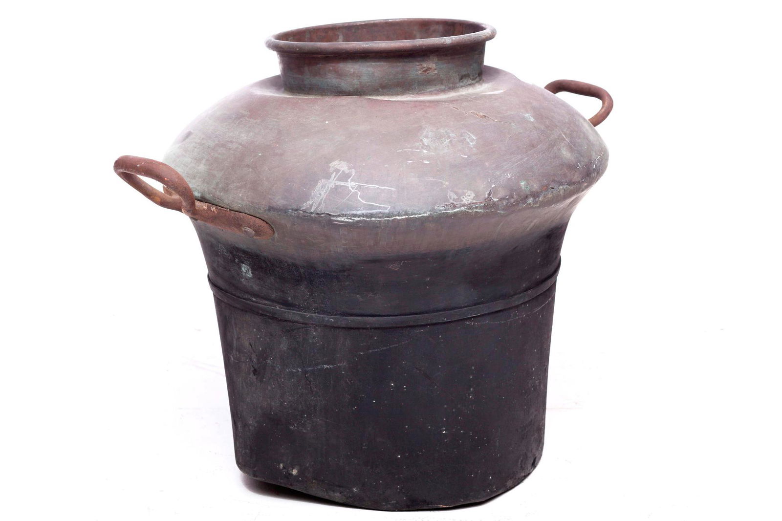 Primitive copper & brass cauldron (1 of 2)