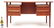 Mid century modern teak desk with locking drawers - 2