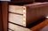 Mid century modern teak desk with locking drawers - 4